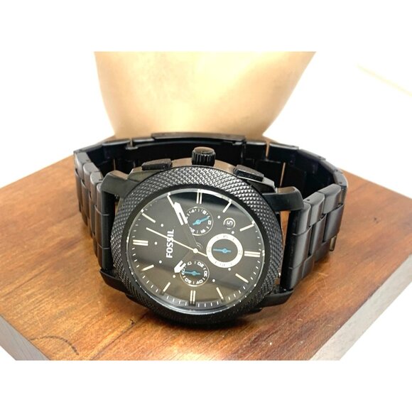 Fossil Men's Watch FS4552 Quartz Chronograph Black Dial Stainless Steel 45mm - Picture 9 of 15